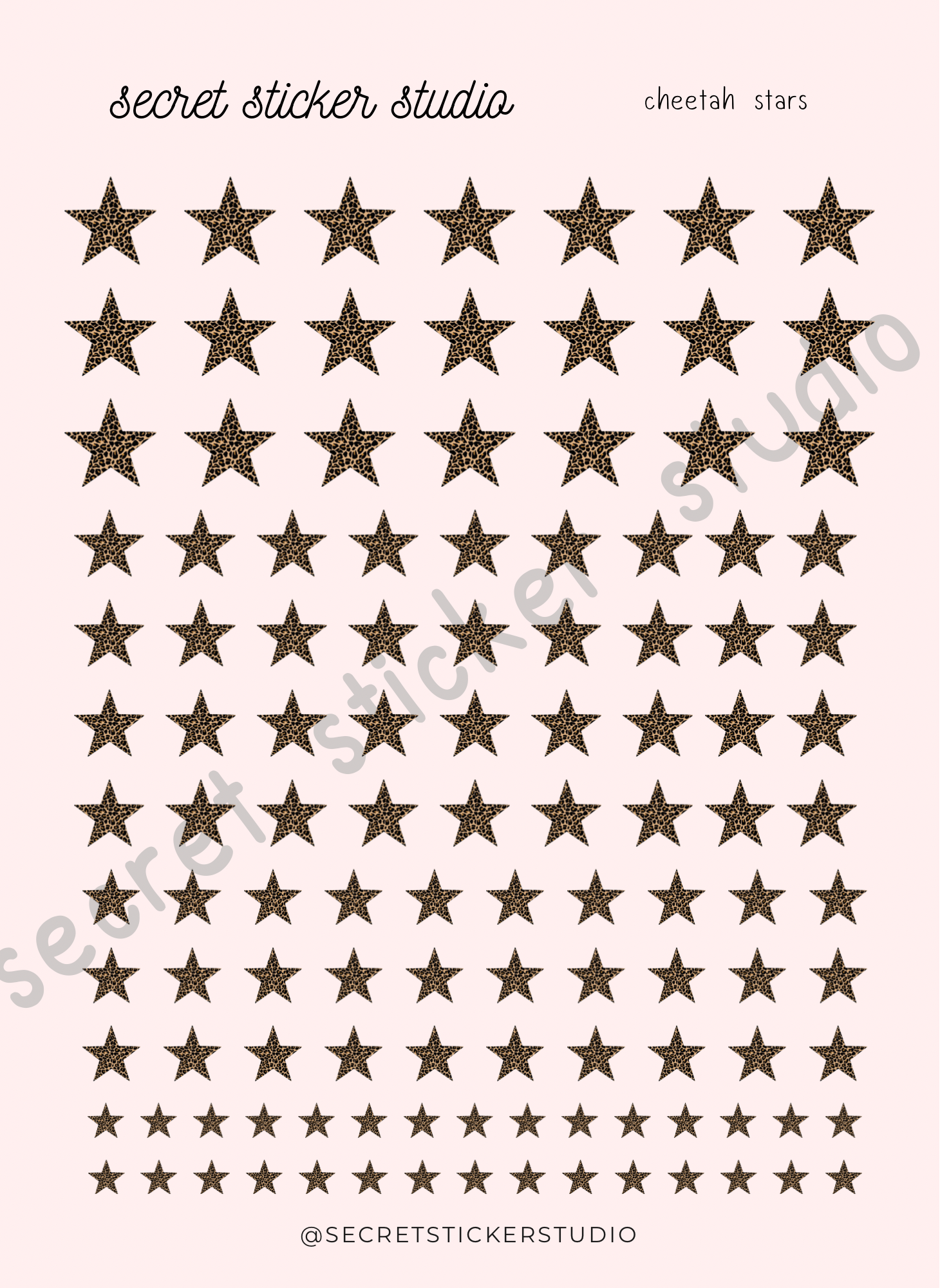 Cheetah Star Stickers