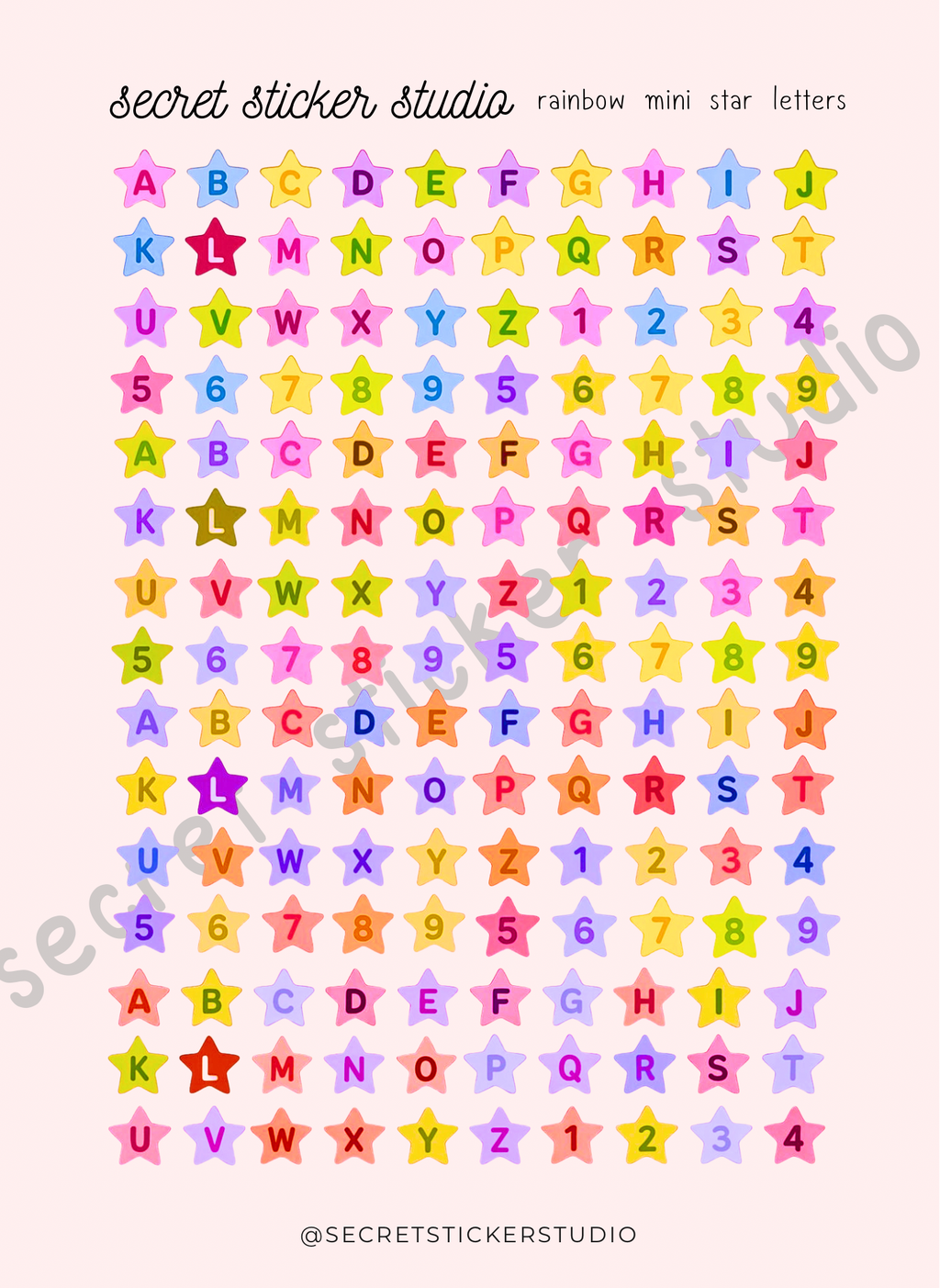 Mini Star Letters